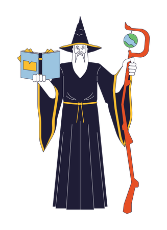 Mysterious wizard  Illustration