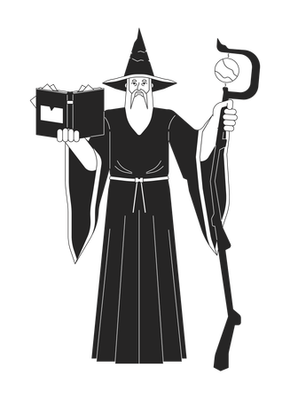 Mysterious wizard  Illustration