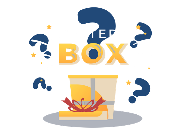 Mystery Gift Box  Illustration