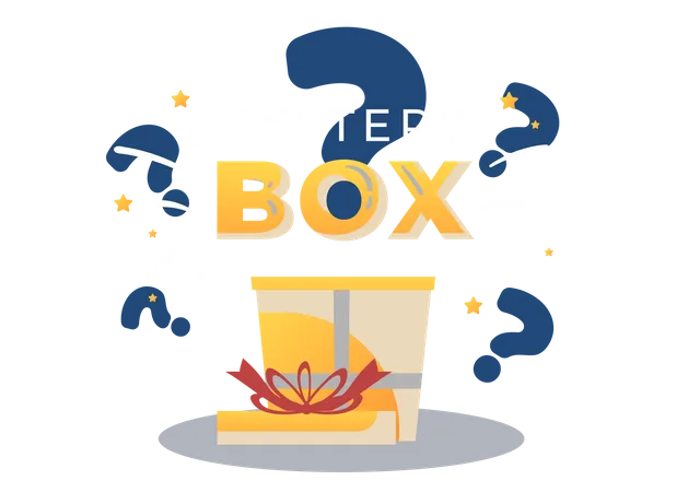 Mystery Gift Box  Illustration