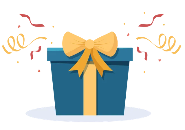 Mystery gift box  Illustration