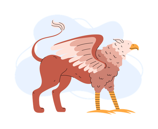 Mythological griffin  Illustration