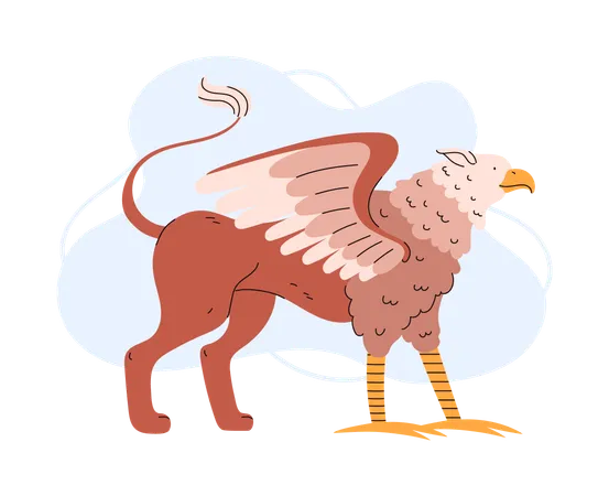 Mythological griffin  Illustration