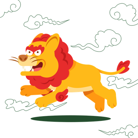 Mythology lion  Illustration