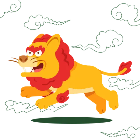 Mythology lion  イラスト