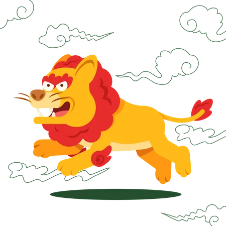 Mythology lion  Illustration