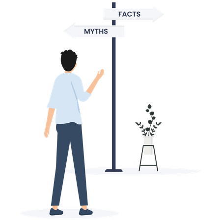 Myths and facts Information accuracy Illustration