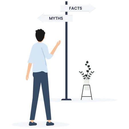 Myths and facts Information accuracy Illustration