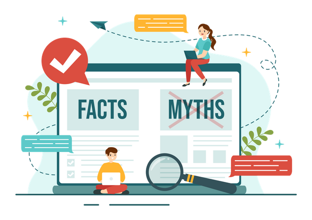 Myths vs Facts News  일러스트레이션