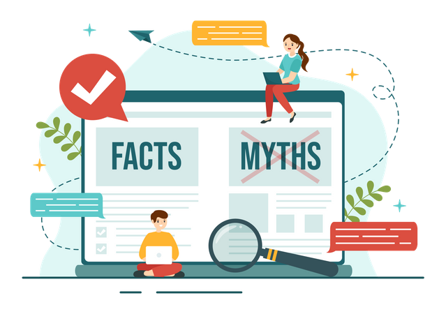 Myths vs Facts News  Illustration