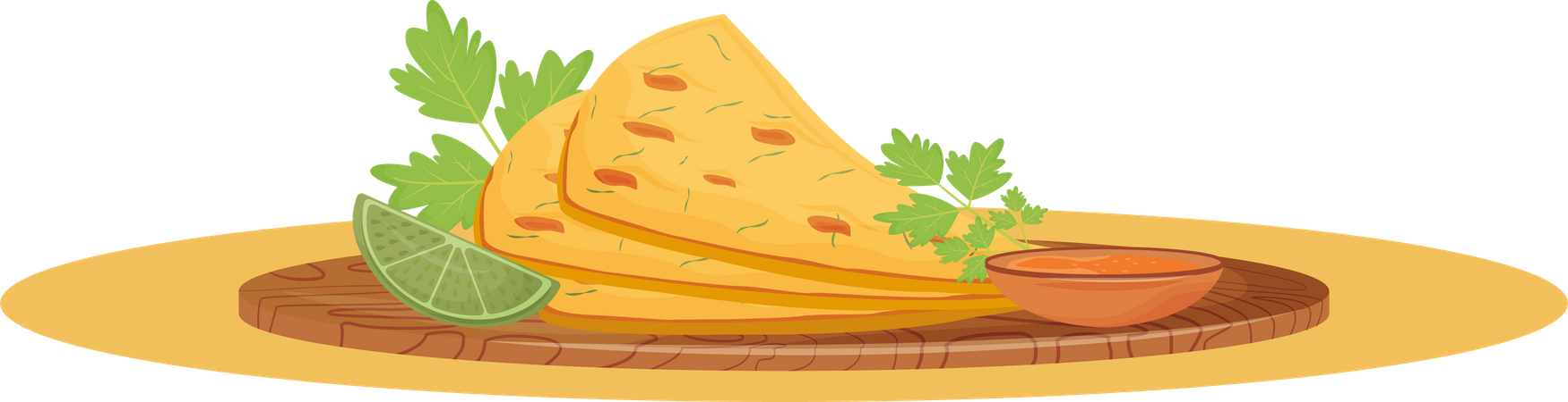 Naan bread Illustration