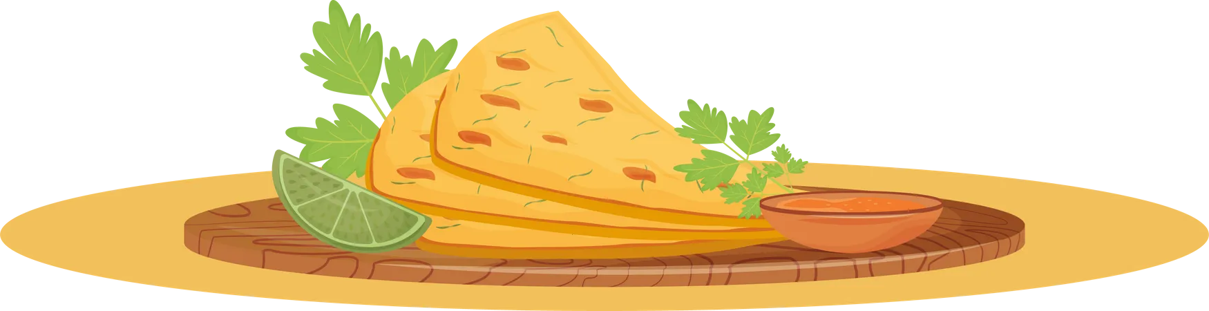 Naan bread  Illustration