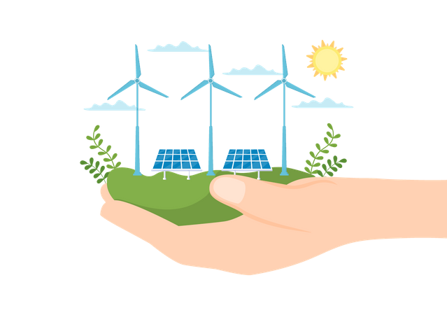 Nachhaltige Energie  Illustration