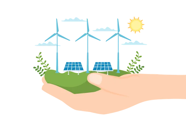 Nachhaltige Energie  Illustration