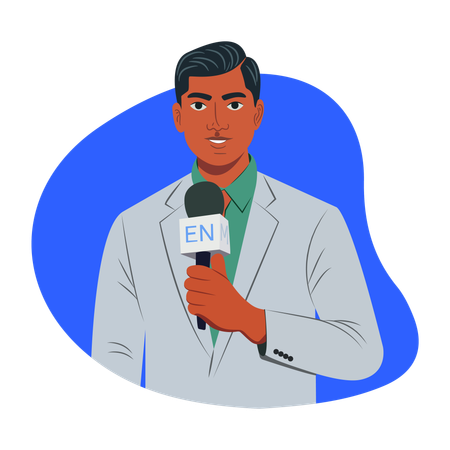 Nachrichtenreporter  Illustration