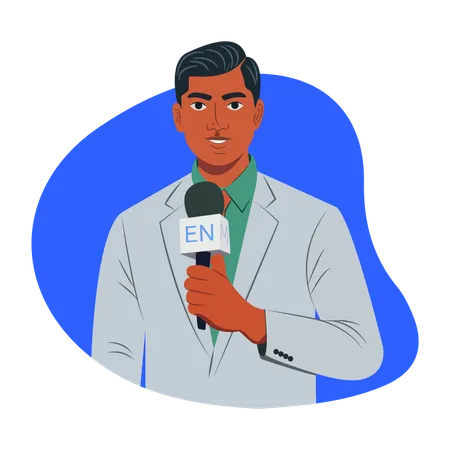 Nachrichtenreporter  Illustration