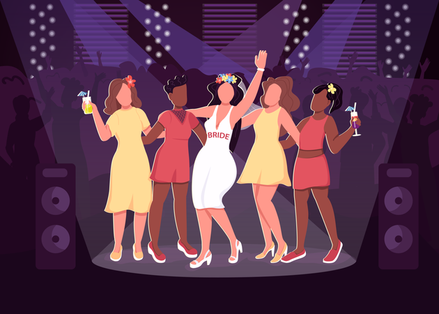 Nachtclub-Party  Illustration