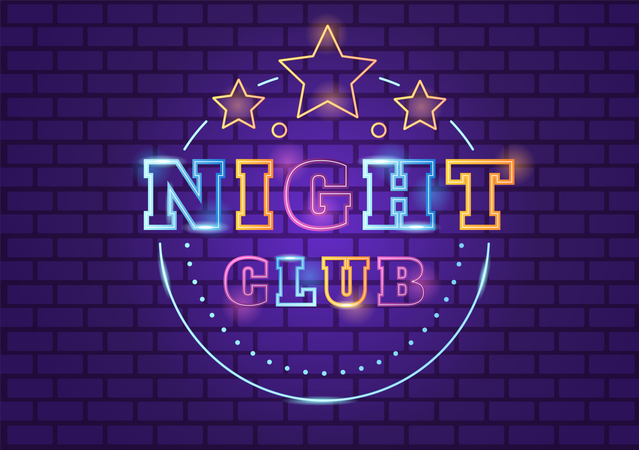 Nachtclubparty  Illustration