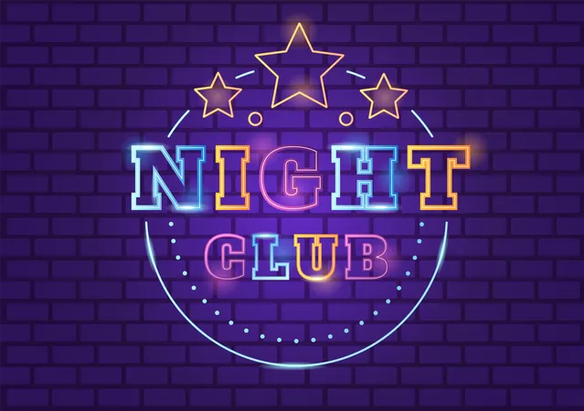 Nachtclubparty  Illustration