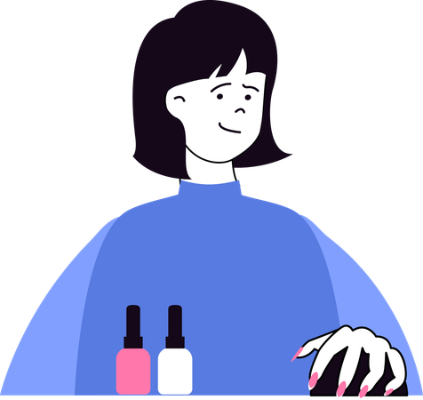 Nail care parlor  Illustration