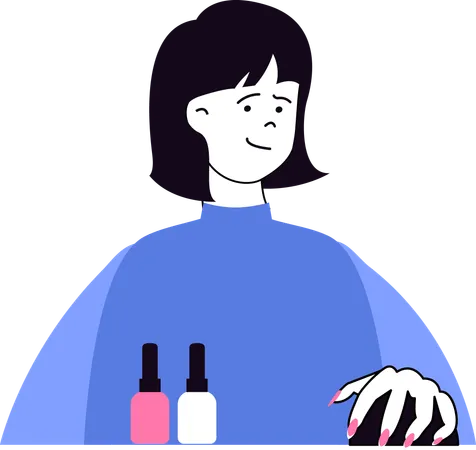 Nail care parlor  Illustration