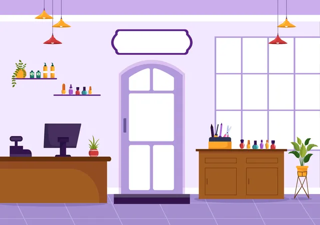 Nail Polish Salon reception  Illustration