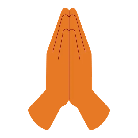 Namaste hands pose  Illustration
