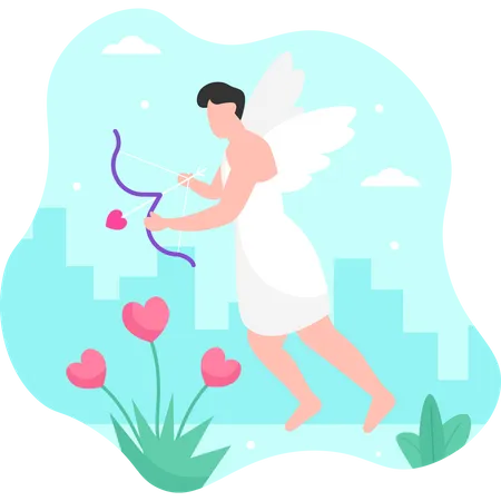 Cupido dos namorados  Ilustração