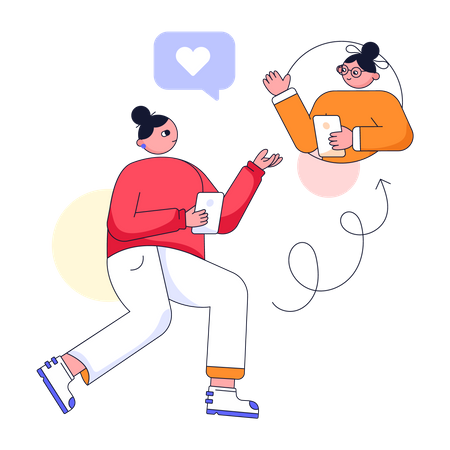 Namoro virtual  Illustration