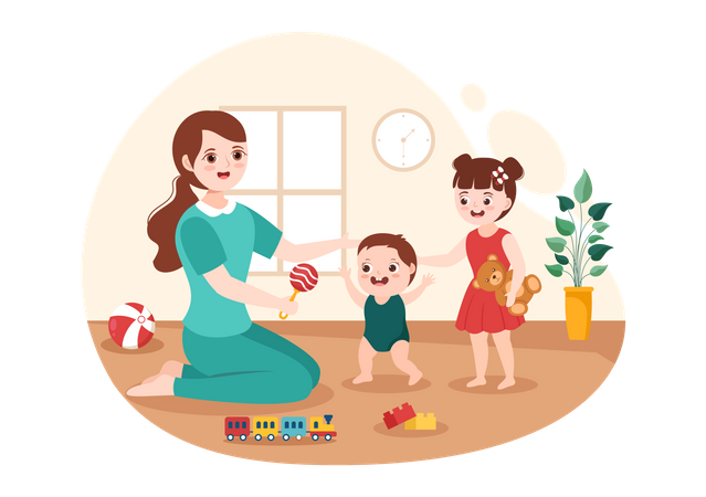 Nanny Services  Illustration