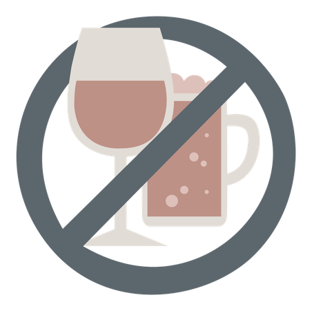 Não beba álcool  Ilustração