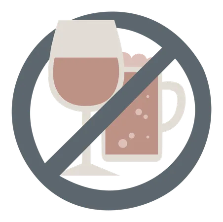 Não beba álcool  Ilustração