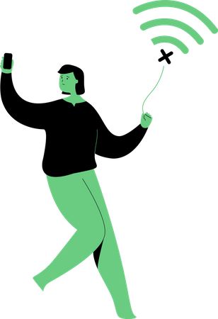 Não conectado Wi-Fi  Ilustração