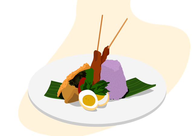 Nasi Subut d'Indonésie  Illustration