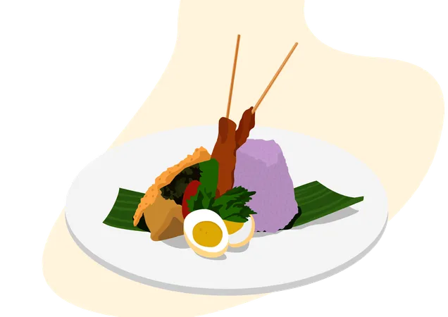 Nasi Subut d'Indonésie  Illustration