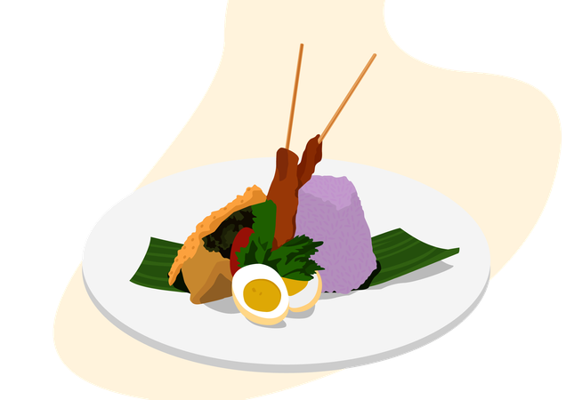 Nasi Subut from Indonesia  Illustration