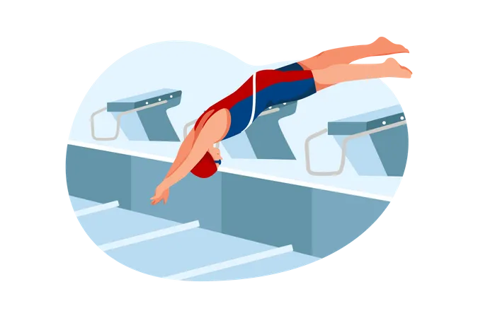 Deporte de natación  Ilustración