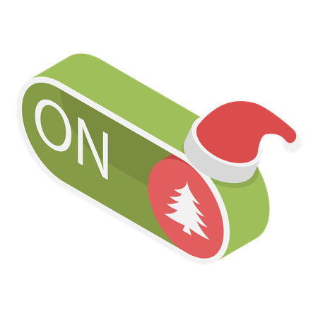 Natal ligado e desligado  Ilustração