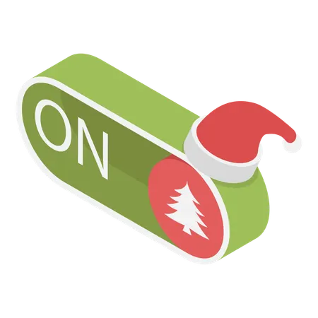 Natal ligado e desligado  Ilustração