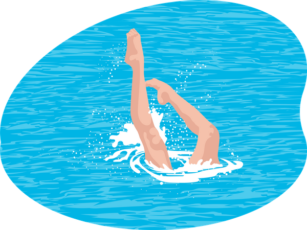 Plongée en natation  Illustration