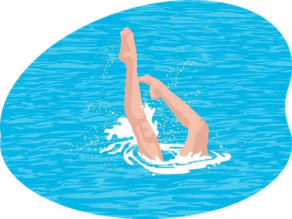 Plongée en natation  Illustration