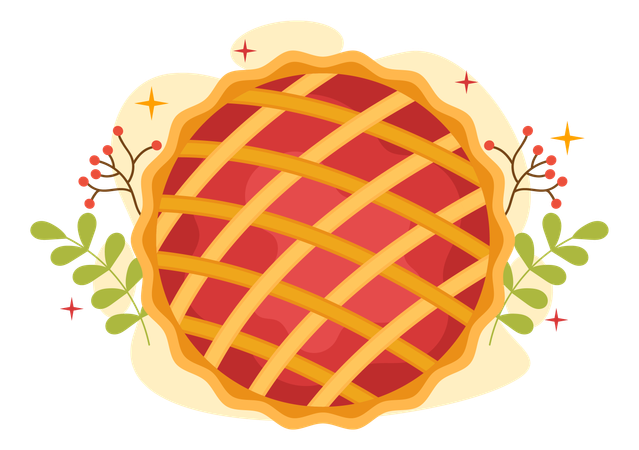 National Cherry Pie Day  Illustration