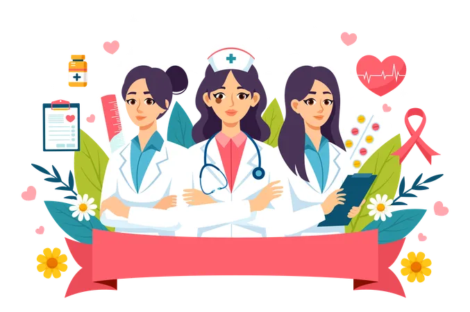 National Doctors Day Vector Illustration With Doctor Stethoscope And Medical Equipment For Dedication And Contributions In Flat Cartoon Background Illustration