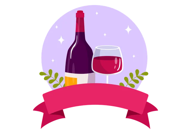 National Drink Wine Day  Illustration