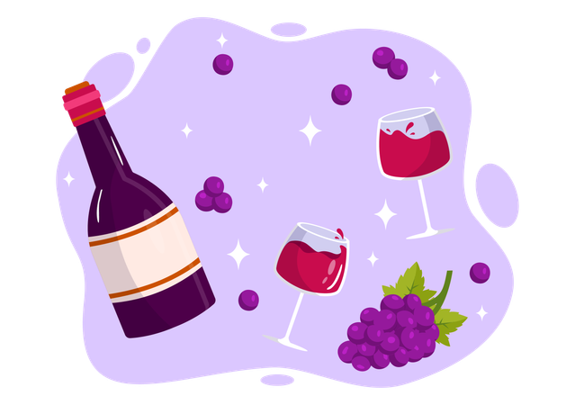 National Drink Wine Day  Illustration