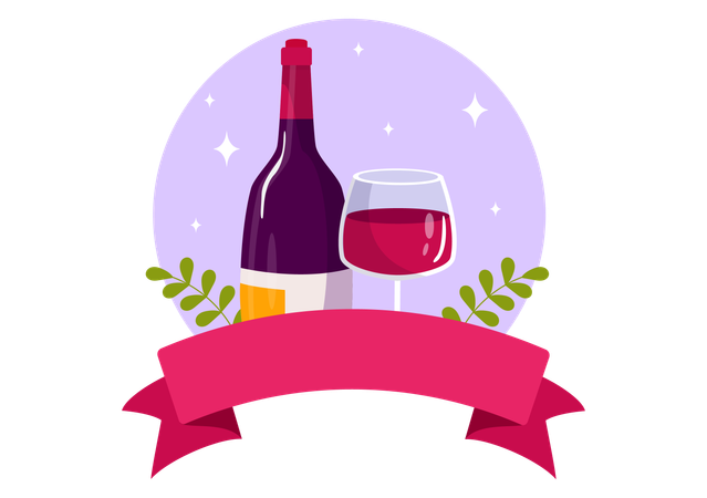 National Drink Wine Day  Illustration