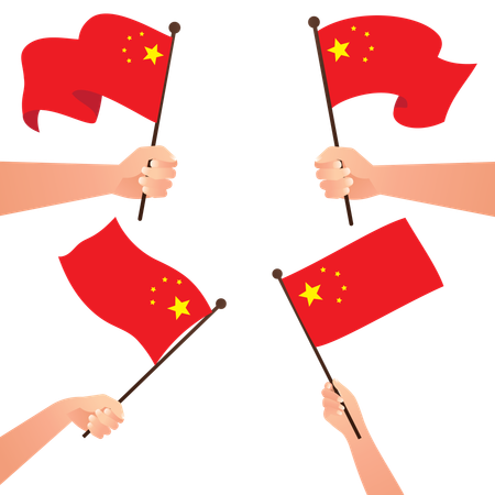 National flag of china  Illustration