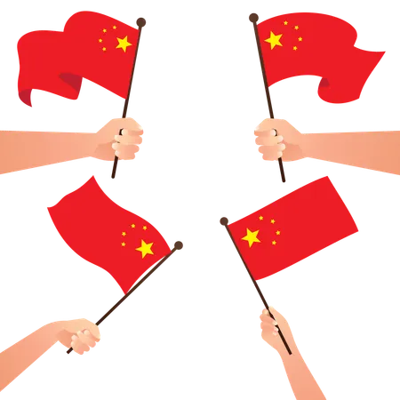 National flag of china  Illustration