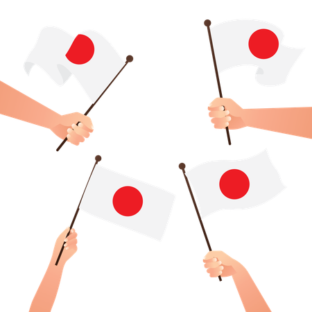 National flag of Japan  일러스트레이션