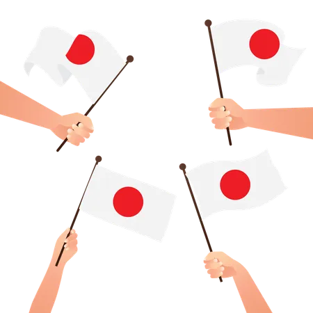 National flag of Japan  Illustration